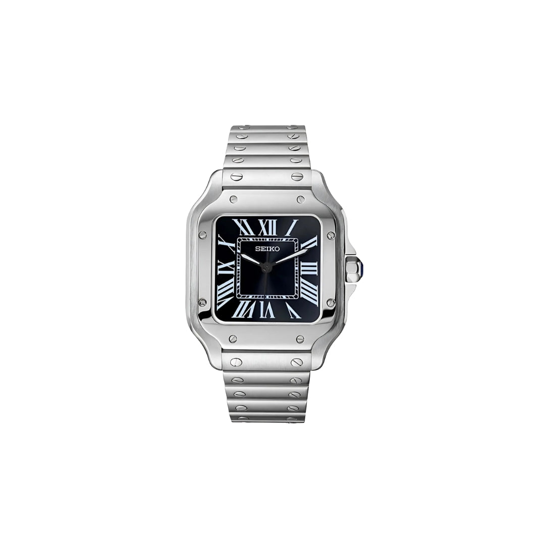 SEIKOSANTOS CLASSIC BLACK MEN'S MOD WATCH