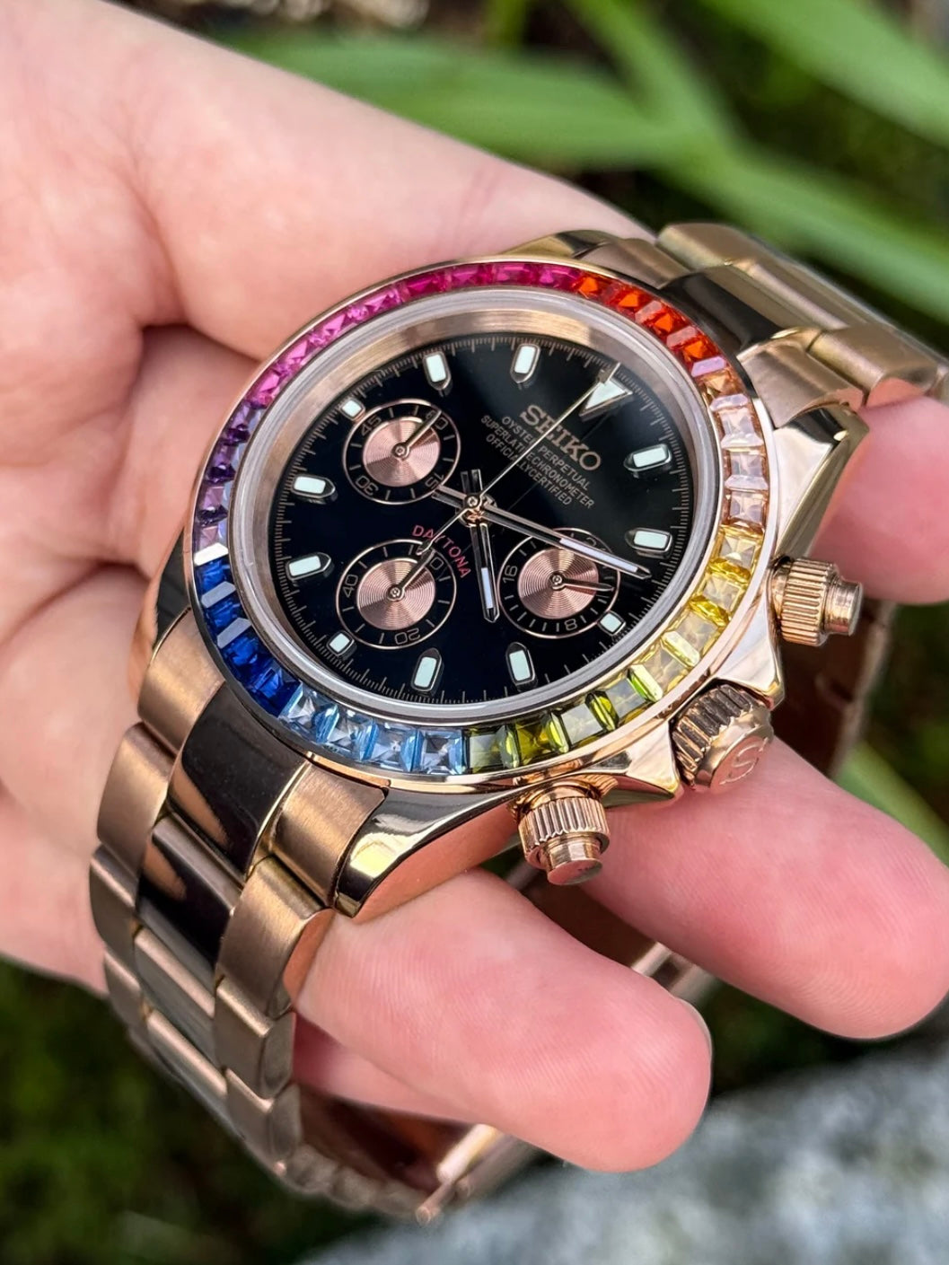 SEIKOTONA ROSEGOLD RAINBOW MEN'S WATCH